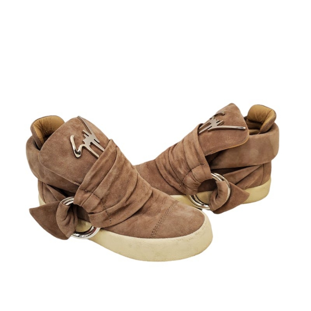 Giuseppe Zanotti Brown Suede Sneakers Size: 8